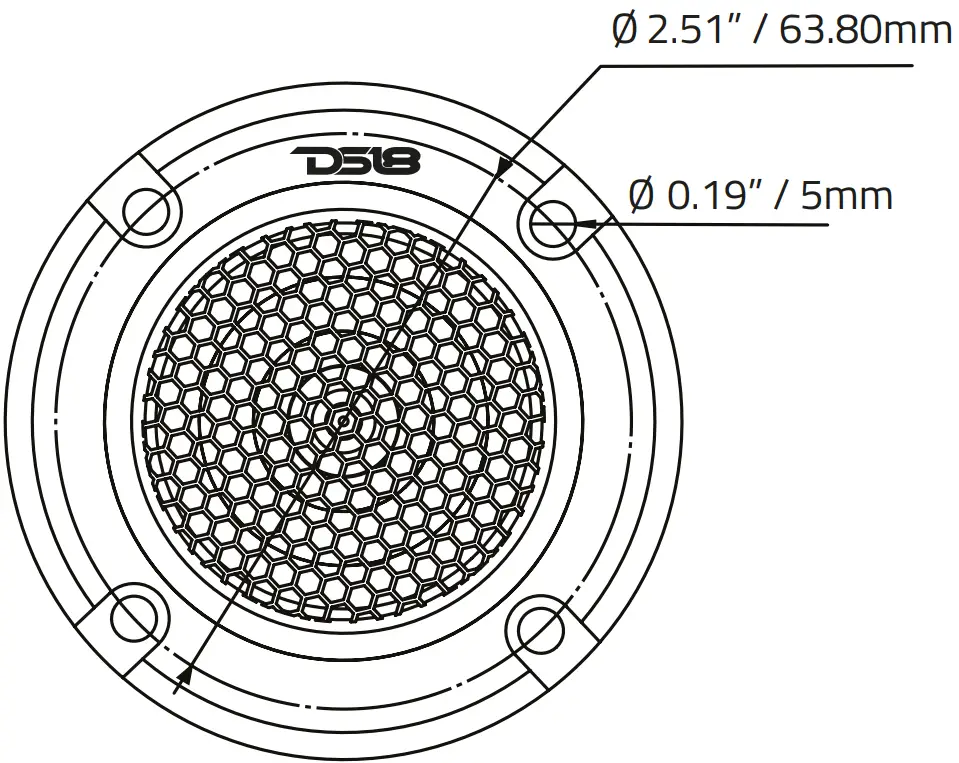 DS18 PRO TWN4 3 Inch High Compression Hybrid Driver Tweeter - FIG 2