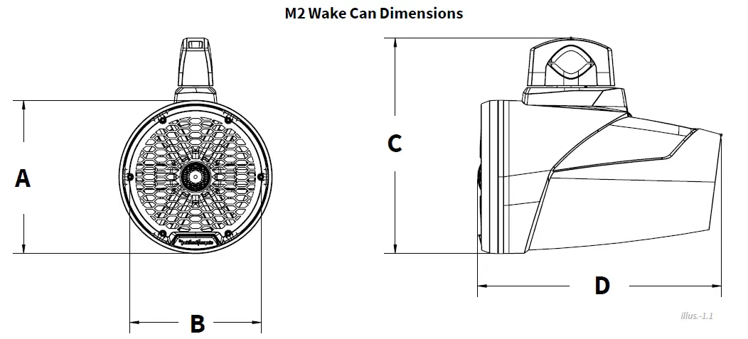 Rockford-Fosgate-M2WL-8 2-Way-Wake-Tower-Speakers-1