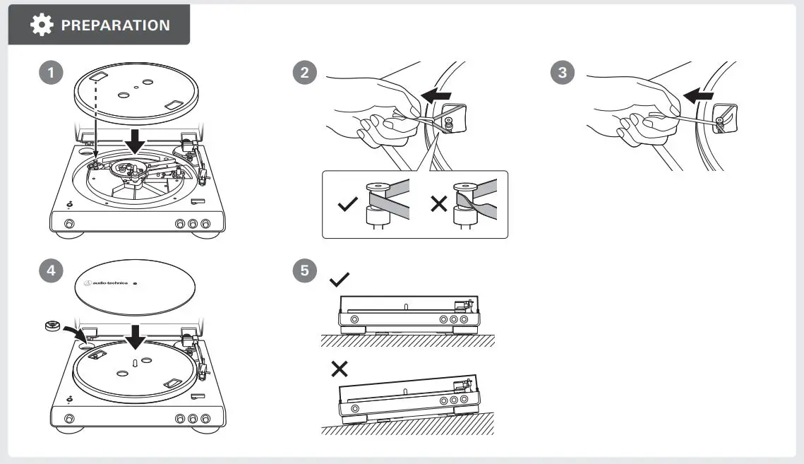 audio-technica Turntable-Preparation