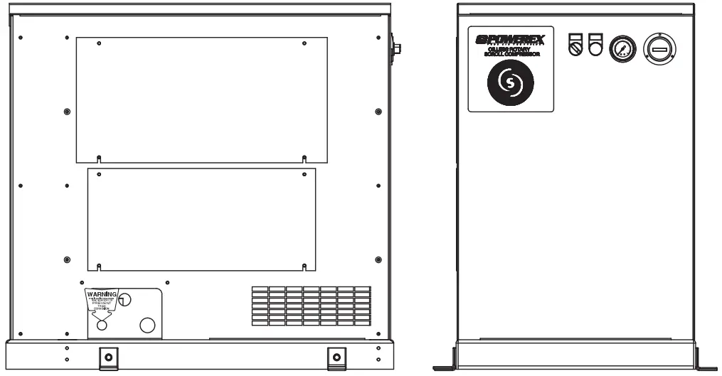 POWEREX SES0508 2 HP or 5 HP Scroll Enclosure Air Compressors - FIG 1