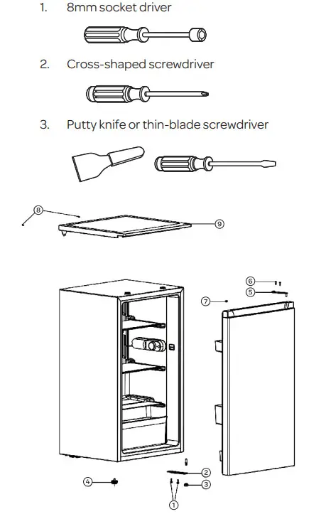 INVENTUM KK475W Freestanding Cooler - Figure 1