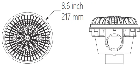 CMP 25513-4XX 3s White Nova Main Drain Sump WCover