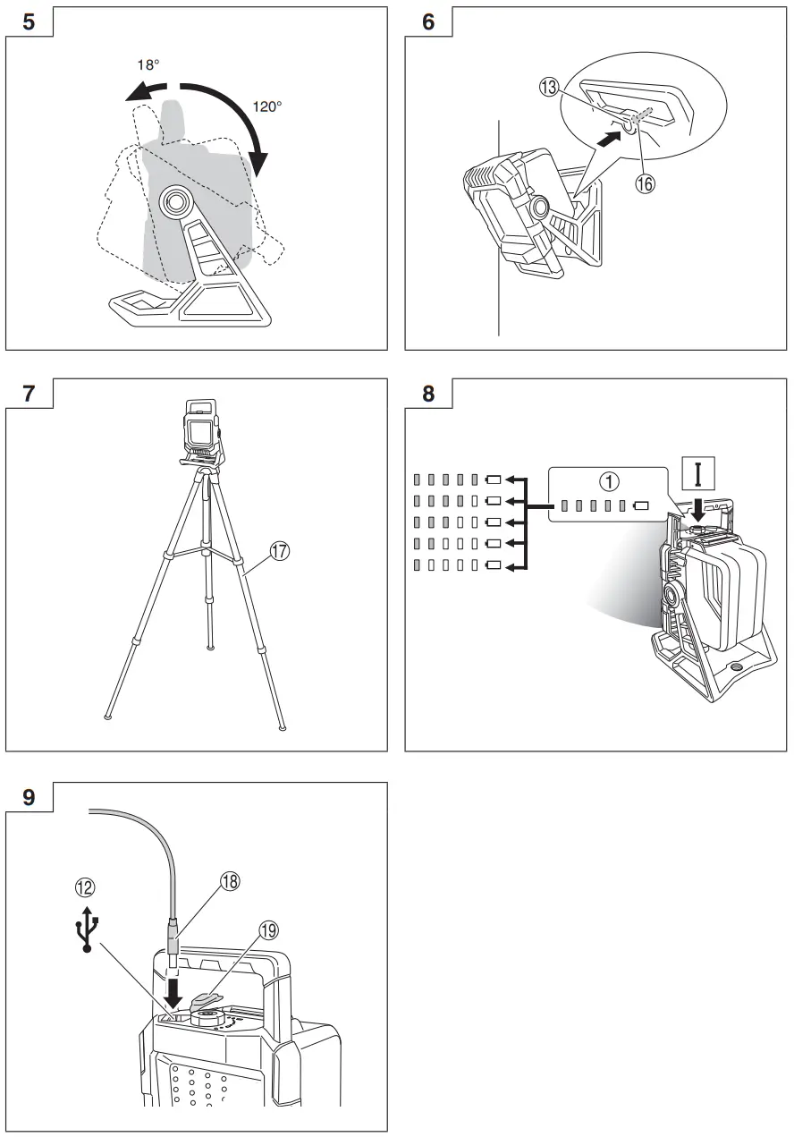 HiKOKI UB18DC 18V Cordless Work Light - fig 1