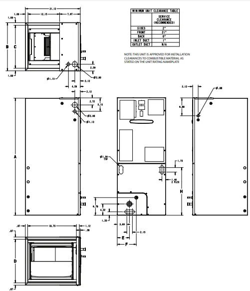 AMERISTAR A4AH4P37A1C-SUB-1D 3.0 Ton Convertible Air Handler-fig2