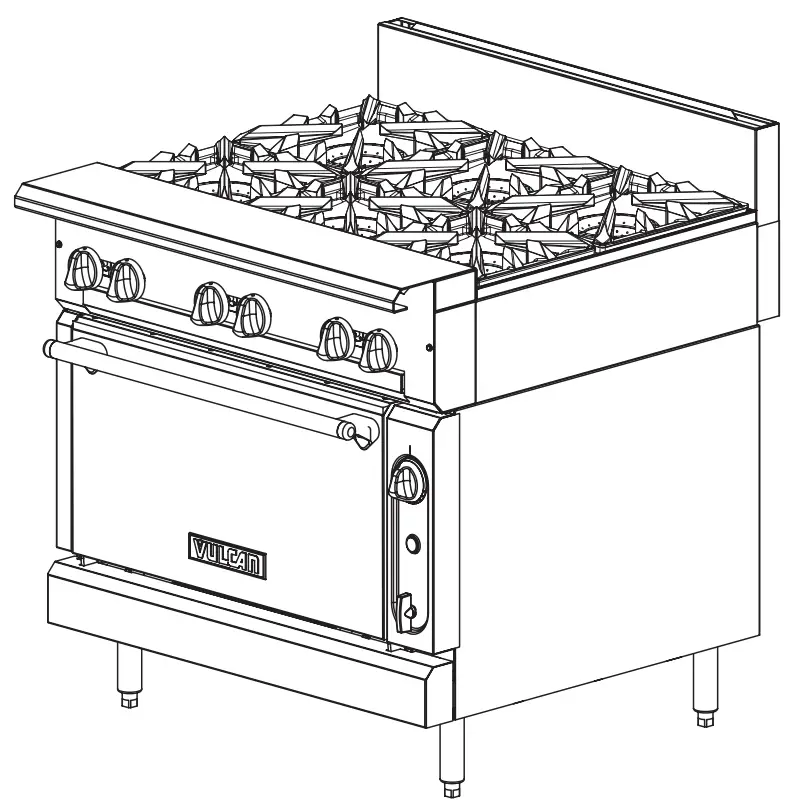 VULCAN V118H 18 Inch Gas Heavy Duty Range -