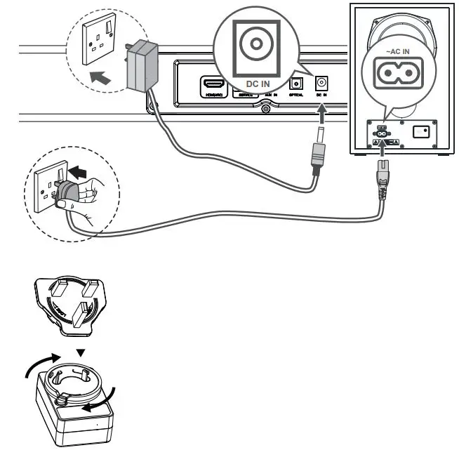 SHARP HT-SBW182 SOUNDBAR SYSTEM WITH WIRELESS SUBWOOFER User Manual - AUX IN