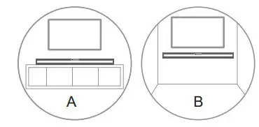SHARP HT-SBW182 SOUNDBAR SYSTEM WITH WIRELESS SUBWOOFER User Manual - Placement and Mounting