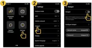FIG 13 Setup a Wi-Fi Hotspot