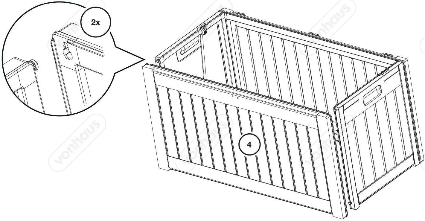 VonHaus 2500369 270L Plastic Storage Box - Figure 6