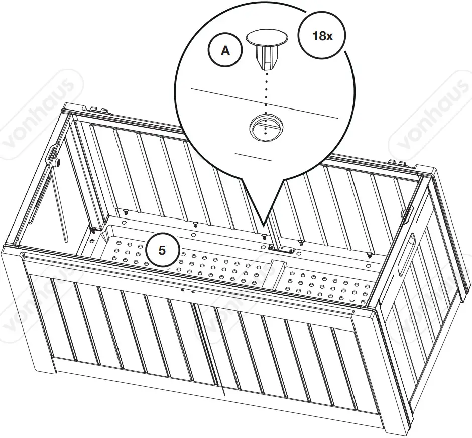 VonHaus 2500369 270L Plastic Storage Box - Figure 7