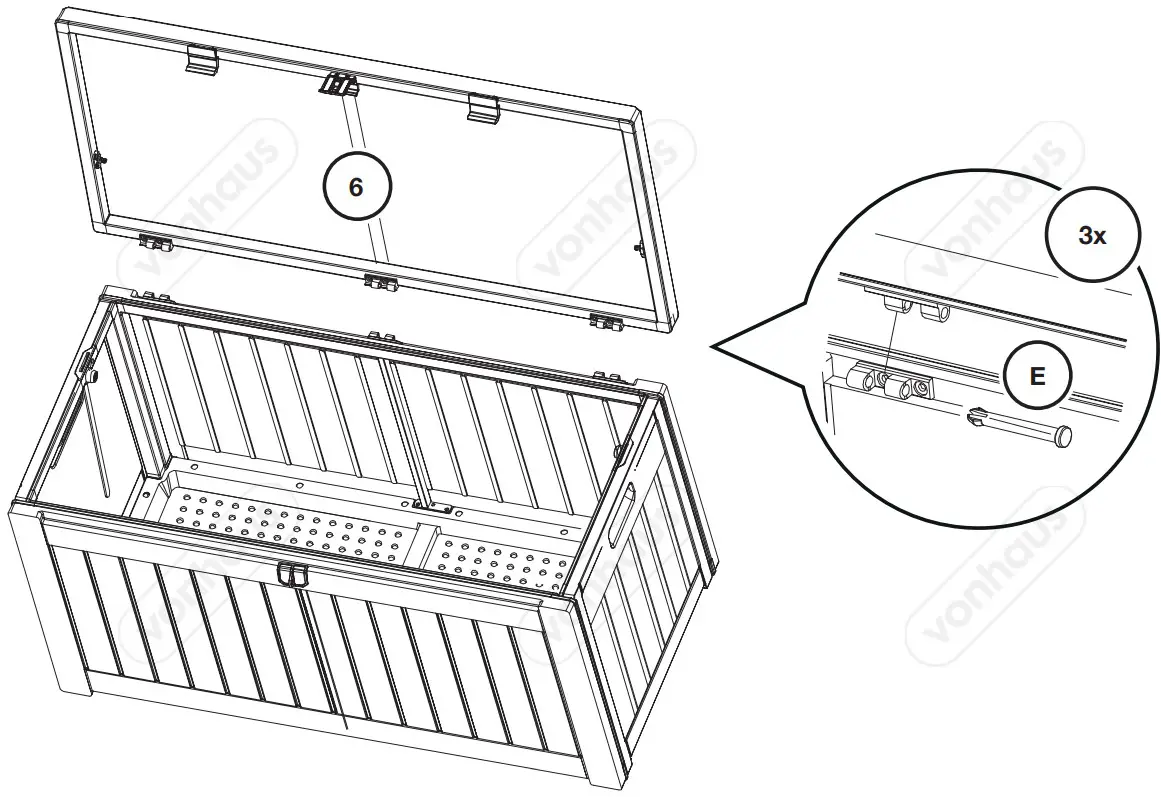 VonHaus 2500369 270L Plastic Storage Box - Figure 8