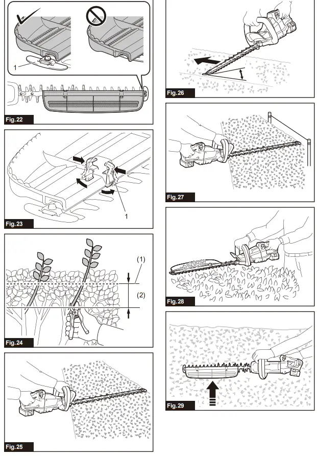 makita DUH Series Cordless Hedge Trimmer - Fig 3