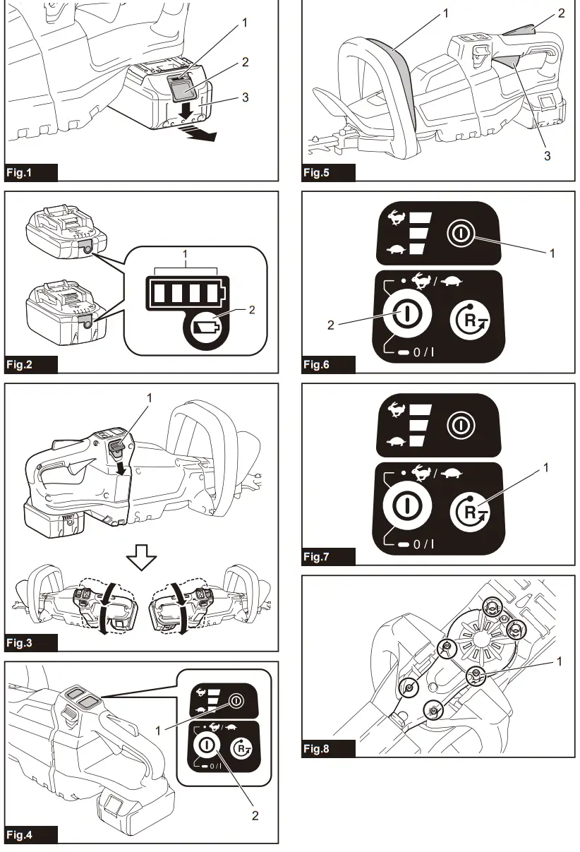 makita DUH Series Cordless Hedge Trimmer - Fig