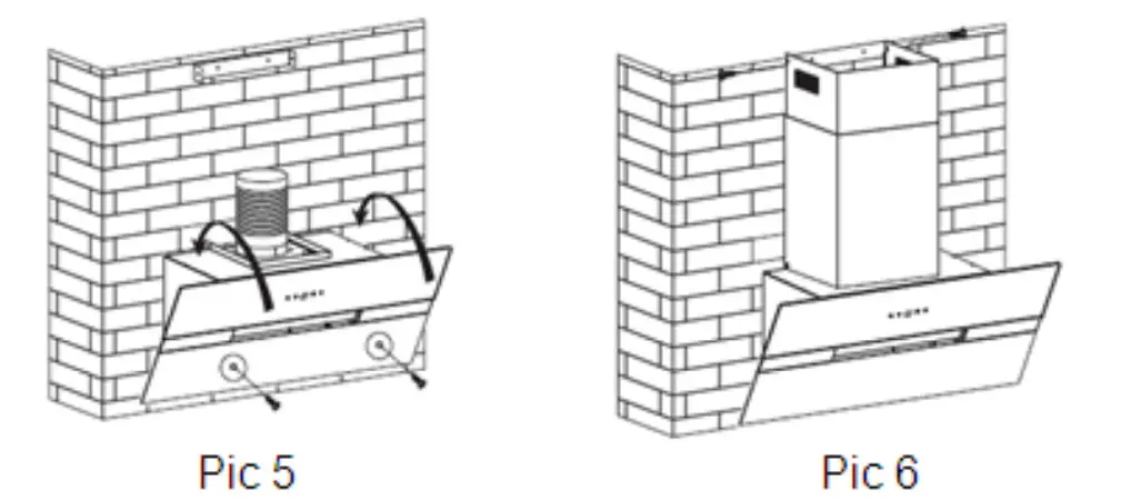 COOKOLOGY ELITE905BK 90cm Black Angled Designer Chimney Cooker Hood and Filters - Figure 7