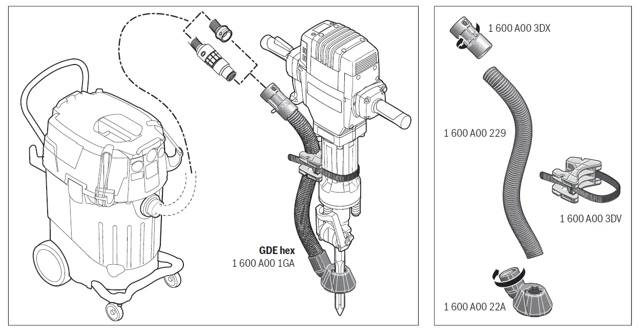 BOSCH GDE hex Professional Dust Extraction 1