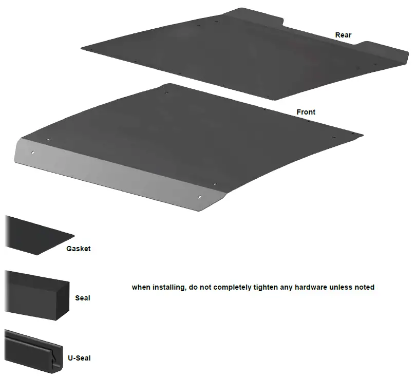 SUPERATV ROOF-P-PROXP4-001 Polaris RZR PRO XP 4 Aluminum Roof 1
