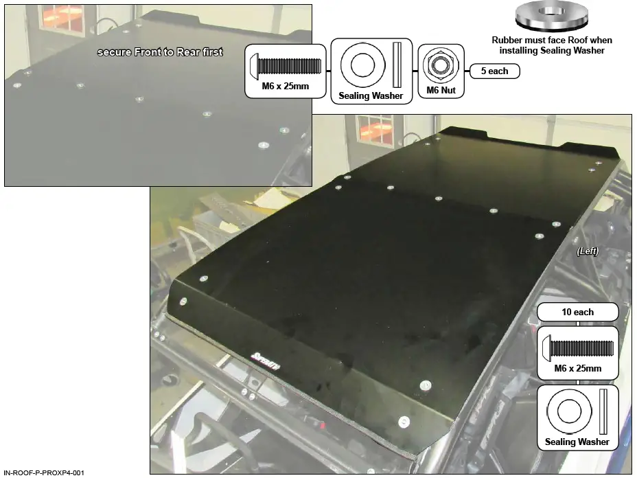 SUPERATV ROOF-P-PROXP4-001 Polaris RZR PRO XP 4 Aluminum Roof 4