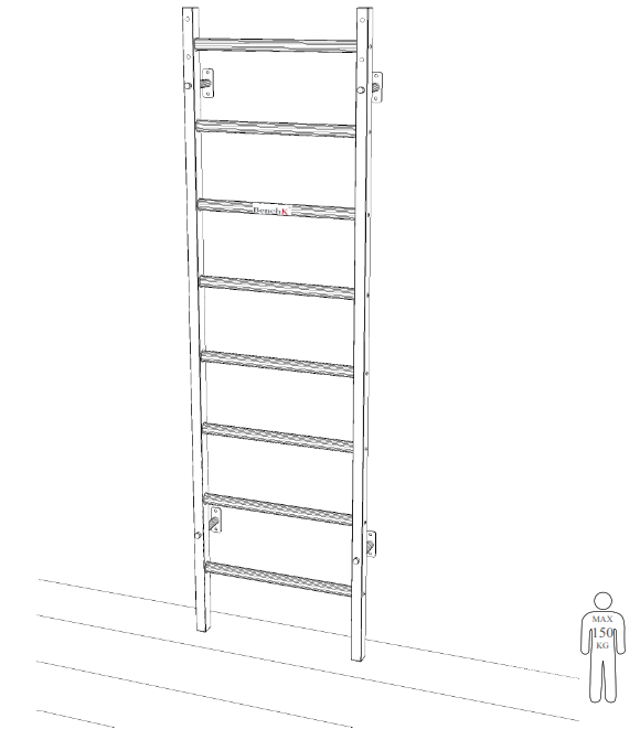 BenchK 210 Wall Bar with Pull Up Bar - Fig