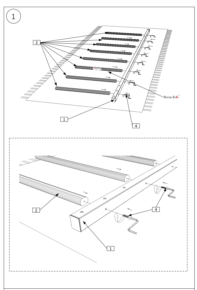 BenchK 210 Wall Bar with Pull Up Bar - Fig3
