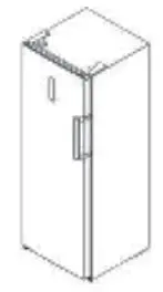 Continental Edison CECUF235NFW 238L Freezer User Manual - Assemble door handle by tightening the screws