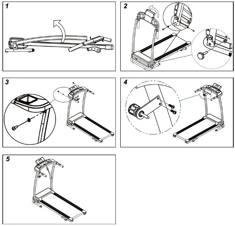 Kahomvis FYC-QPW9-05E1 Black Steel Foldable Electric Treadmill-2