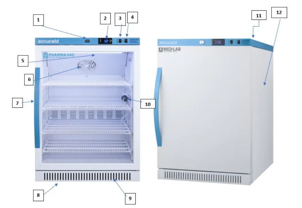 accucold ARS1PV Countertop Pharma-Vac Medical - parts