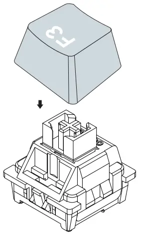 3inuS EE01 Mechanical Keyboard with 5 Port Hub - Fig 1