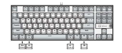 3inuS EE01 Mechanical Keyboard with 5 Port Hub - Fig22