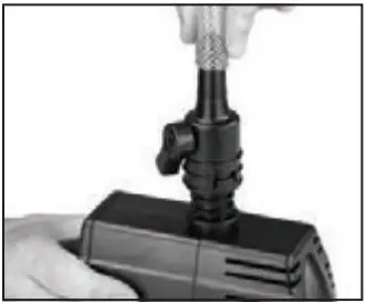 Aquascape ULTRA Water Pump Instruction Manual - Attach the tubing to the selected fi tting(s) using a twisting motion