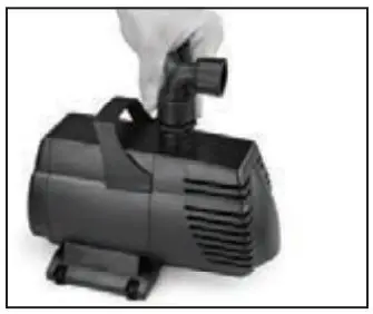 Aquascape ULTRA Water Pump Instruction Manual - The included threaded FPT 90° elbow allows the water fl ow to be directed horizontally