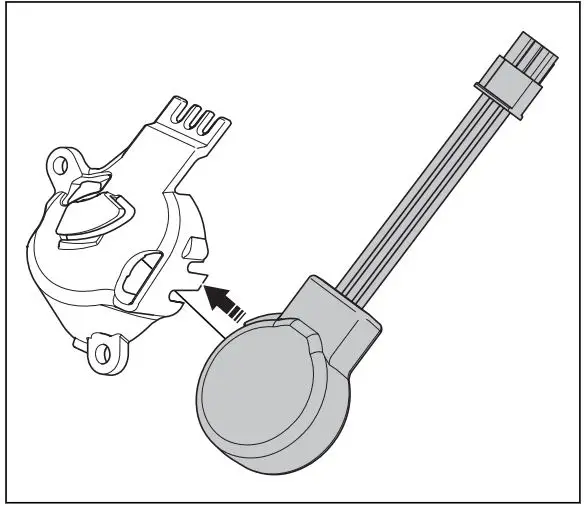 Husqvarna Exhibit 8 Connectivity Device - Put the Husqvarna connectivity device in the holder