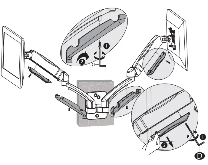 WALI GSWM002 Dual Monitor Wall Mount - fig 14