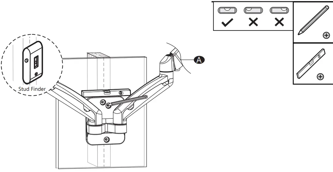 WALI GSWM002 Dual Monitor Wall Mount - fig 2