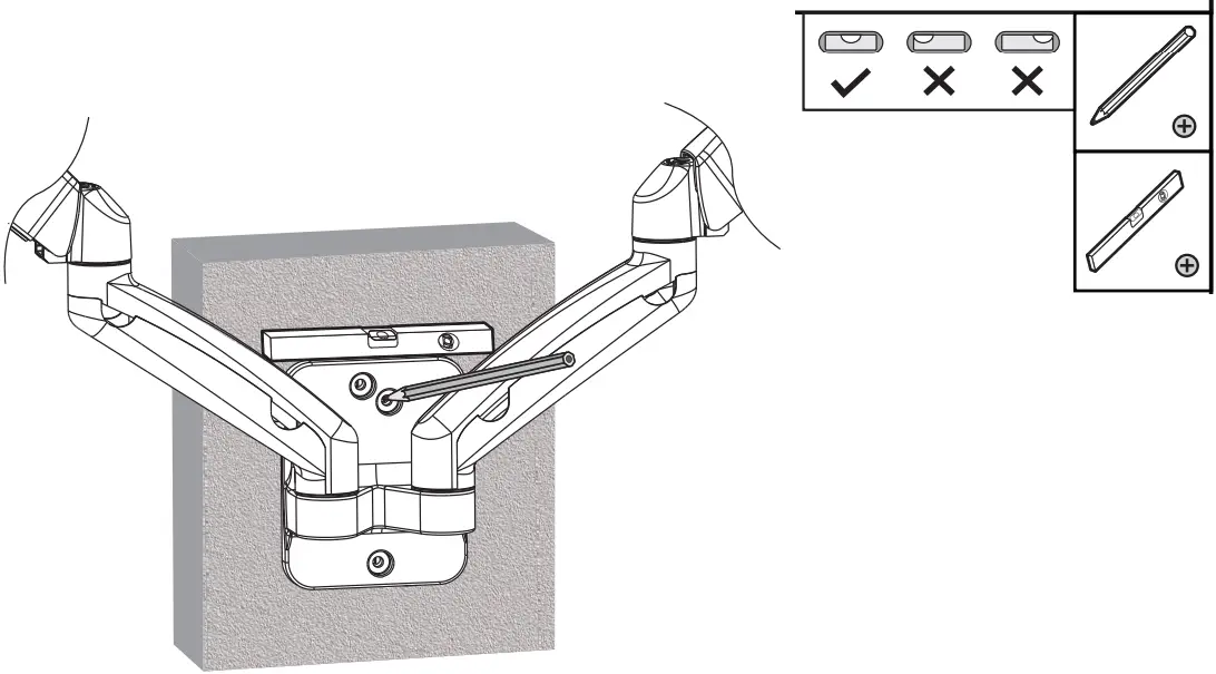 WALI GSWM002 Dual Monitor Wall Mount - fig 5