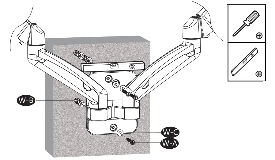 WALI GSWM002 Dual Monitor Wall Mount - fig 7