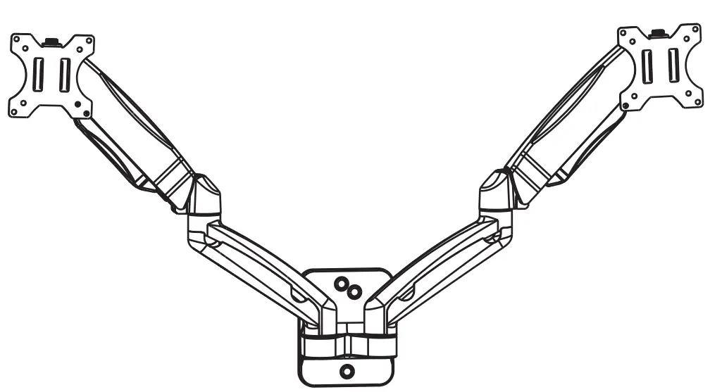 WALI GSWM002 Dual Monitor Wall Mount