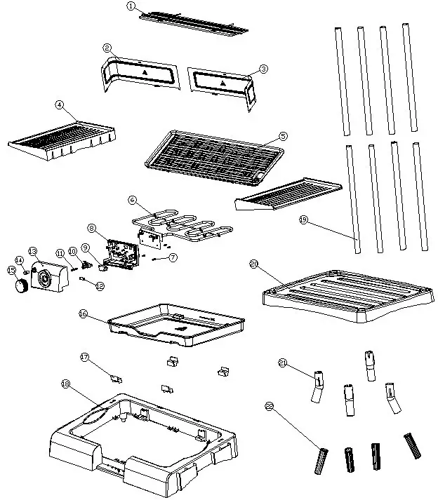 ToWeR T14049BM Indoor Outdoor Health BBQ - Specifications