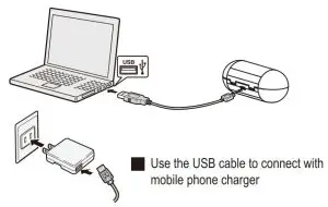 FIG 12 Use the USB cable to connect with computer