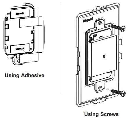 legrand Wireless Smart Switch with Netatmo WNAL23 - Using Adhesive