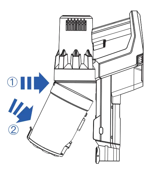 Installation of the dust container