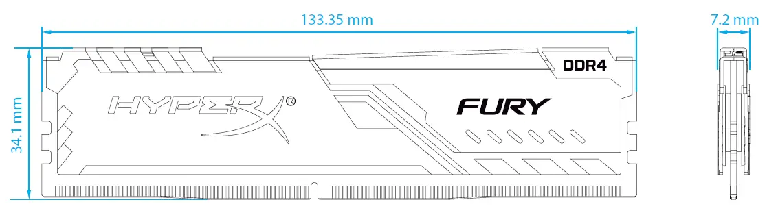 HyperX HX424C15FB3-8 8GB 1G x 64-Bit DDR4-2400 CL15 288-Pin DIMM Memory Module 1