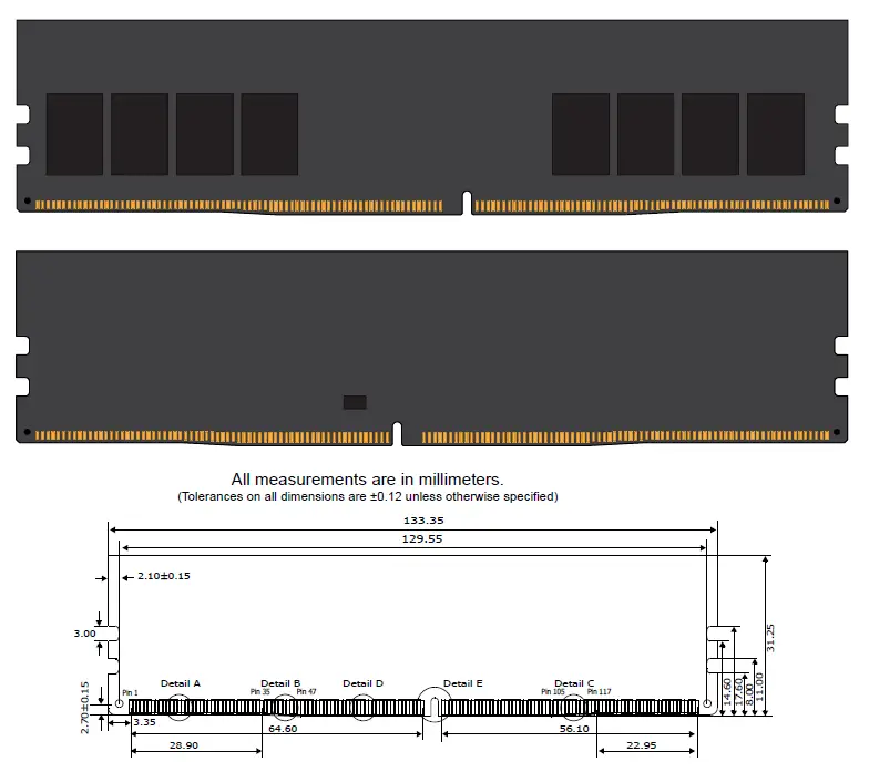 HyperX HX424C15FB3-8 8GB 1G x 64-Bit DDR4-2400 CL15 288-Pin DIMM Memory Module 2