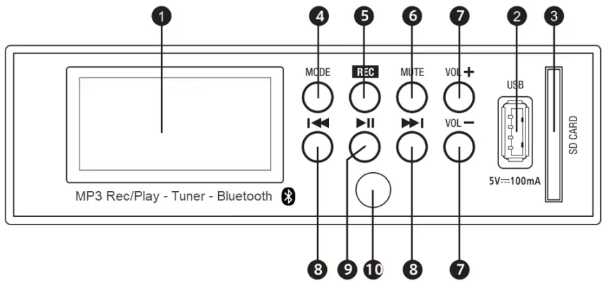Quest M35bt 35W Mixer Amplifier - Media Module