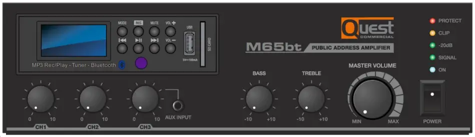 Quest M35bt 35W Mixer Amplifier