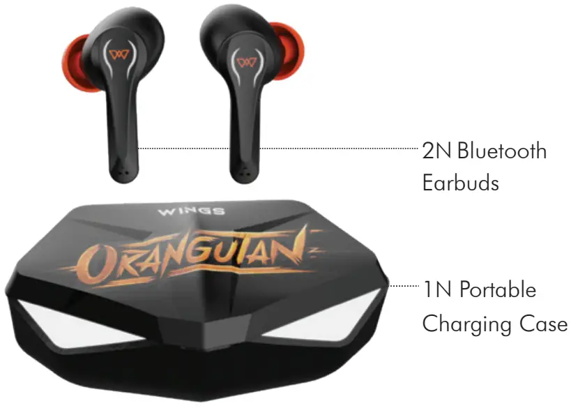 WINGS PHANTOM Gaming Earbuds - parts