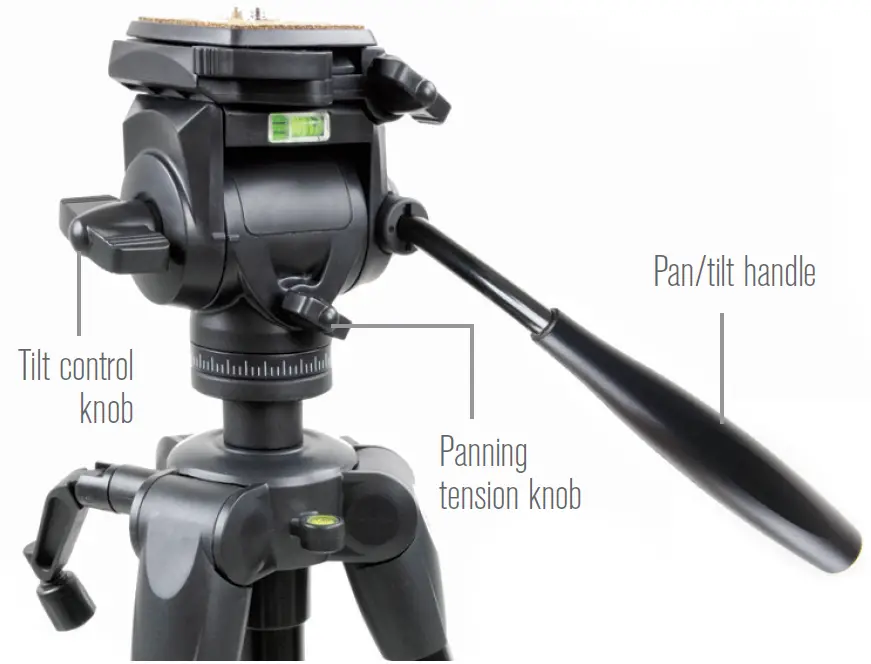 CELESTRON 93612 Ultima Pan Tilt Head Tripod ADJUSTING THE PAN