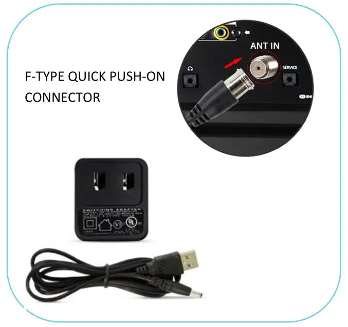 ANTOP AT-218B WAVE Indoor TV Antenna Smartpass Amplified - What’s in the Box