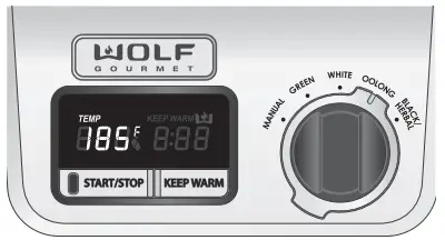 WOLF WGKT100S True Temperature Electric Kettle - OOLONG mode