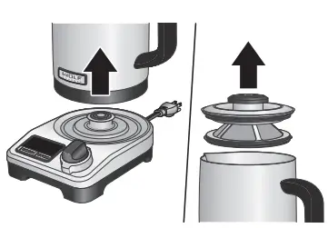 WOLF WGKT100S True Temperature Electric Kettle - Remove the vessel