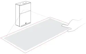 hachi B089K8DB2Y Infinite M1 Mini Smart Portable Touch Screen Projector - projection area